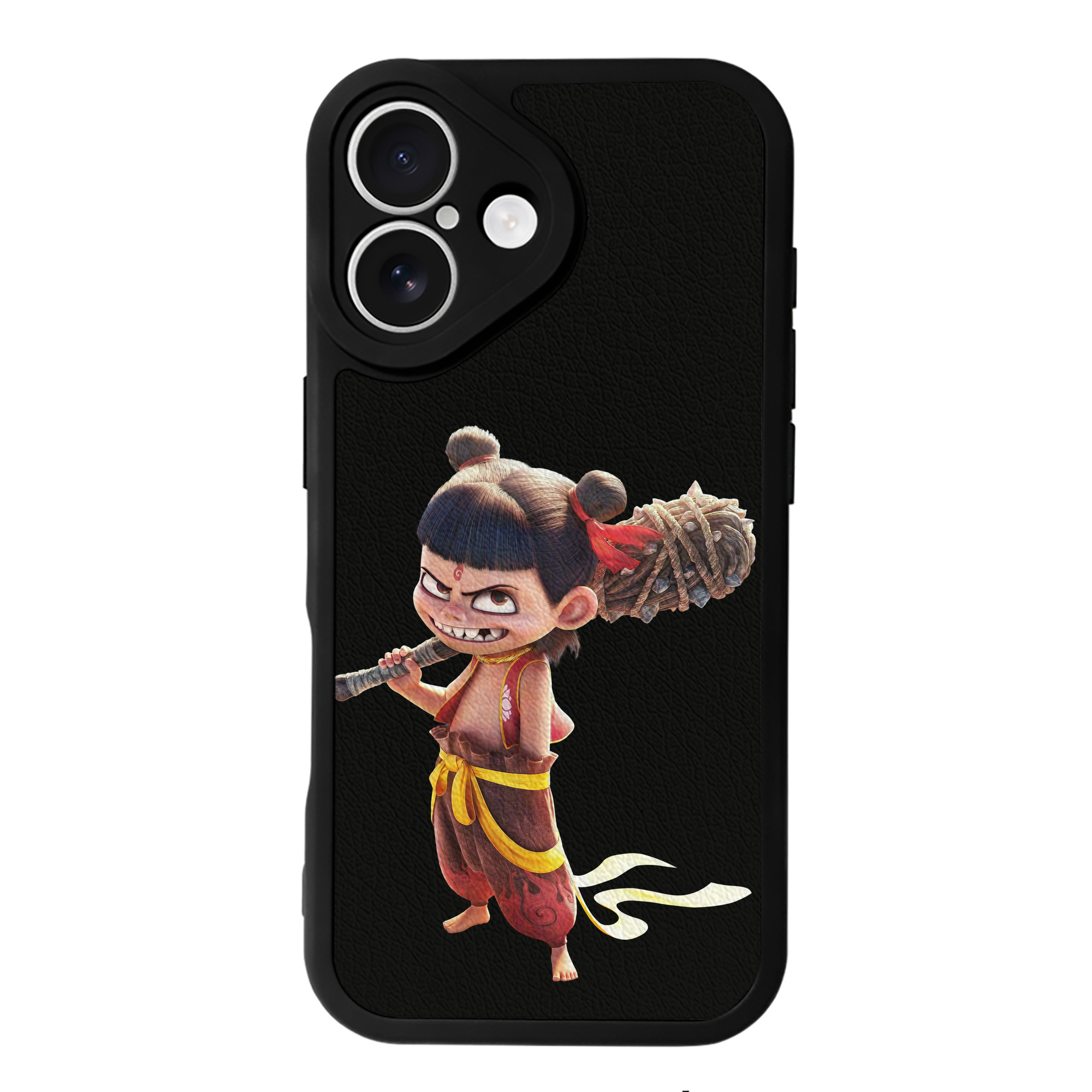 （画像用） Ne Zha 2 ナタ 魔童の大暴れ 【iPhone 16シリーズ対応】シリコンスマホケース（レザー調） 材質：シリコン